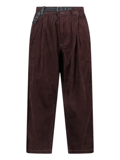 And Wander Corduroy Pants With Belt In Brown