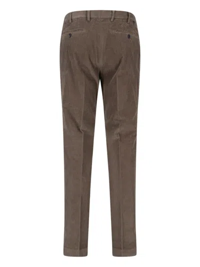 Incotex Straight Leg Corduroy Trousers Featuring Pockets In Green