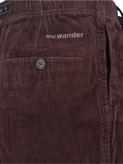 And Wander Corduroy Pants With Belt In Brown