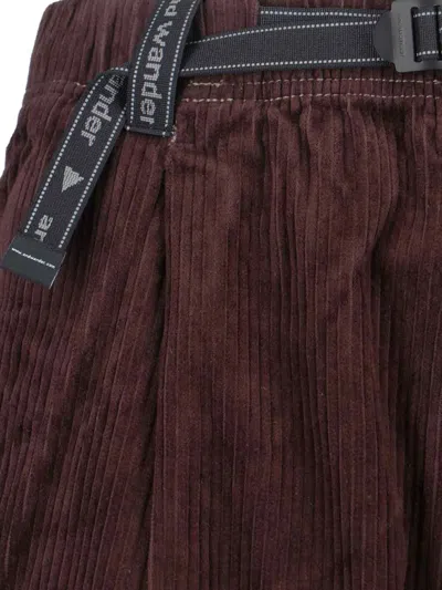 And Wander Corduroy Pants With Belt In Brown