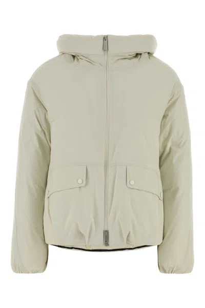 Herno Chalk Nylon Down Jacket In Animal Print