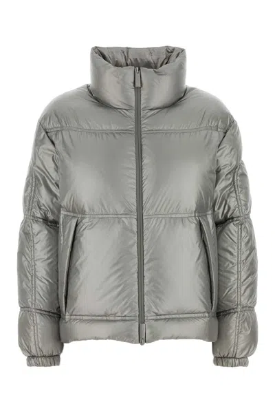 Herno Silver Nylon Down Jacket In Multi