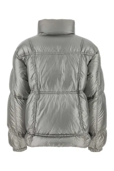 Herno Silver Nylon Down Jacket In Multi