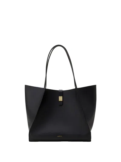 Lanvin Concerto Arpege Leather Tote Bag In Black