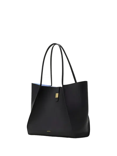 Lanvin Concerto Arpege Leather Tote Bag In Black
