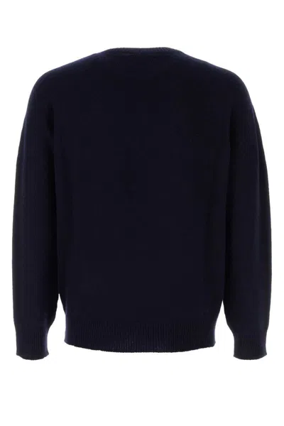 Jil Sander Men Midnight Blue Wool Blend Sweater In Blue