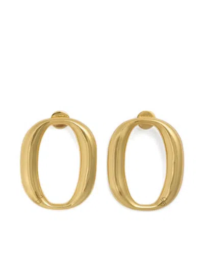 Patou Oval-frame Earrings In Black