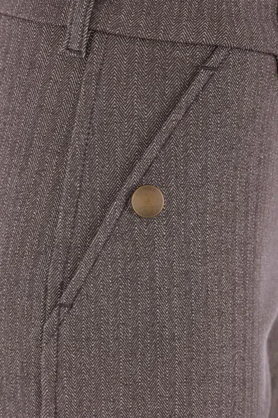 Burberry Trousers In Silver