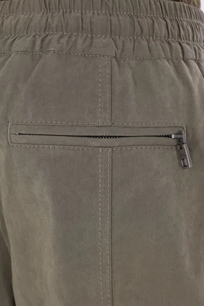 Dolce & Gabbana Dual-waistband Wide-leg Cargo Trousers In Green