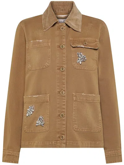 Seventy Button-fastening Jacket In Brown