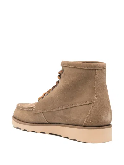 Sebago Beige Lace Up Boots In Brown