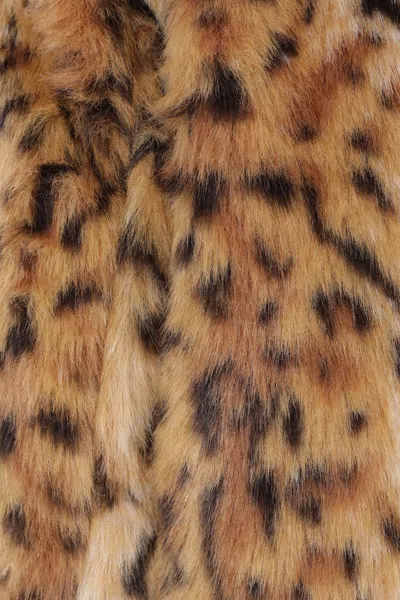 Max Mara Studio Coats In Animal Print