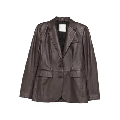 Tagliatore Sophie Lederjacke In Brown