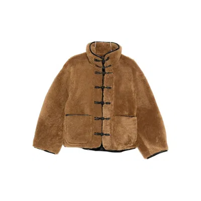 Rohe Toggle-fastening Pocket Jacket In Brown
