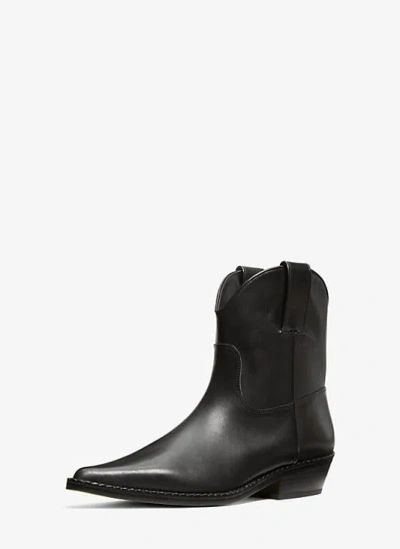 Michael Kors Noemie Leather Boot In Black