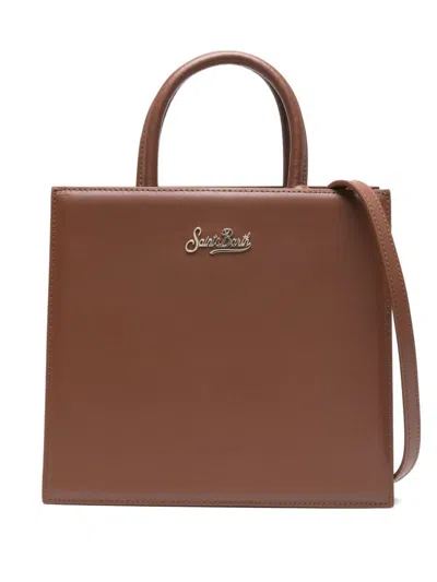 Mc2 Saint Barth Midi Shop Tote Bag In Brown
