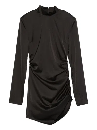 Rotate Birger Christensen Ruched Mini Dress In Black