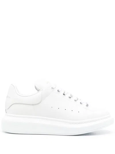 Alexander Mcqueen Women Leather Upper And Rubber Sole Sneaker In White