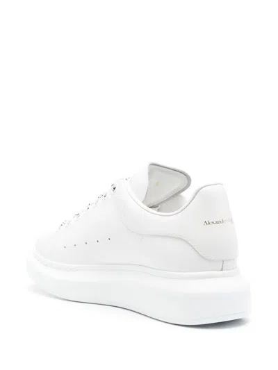 Alexander Mcqueen Women Leather Upper And Rubber Sole Sneaker In White