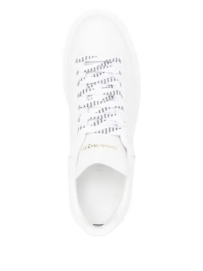 Alexander Mcqueen Women Leather Upper And Rubber Sole Sneaker In White