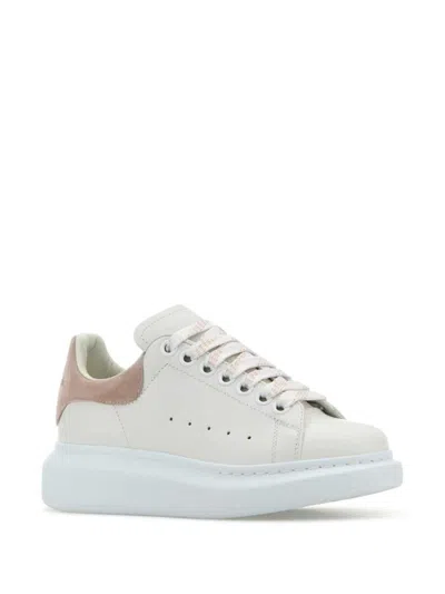 Alexander Mcqueen Alexander Mc Queen Oversize White Pink Calf Leather Sneaker In White