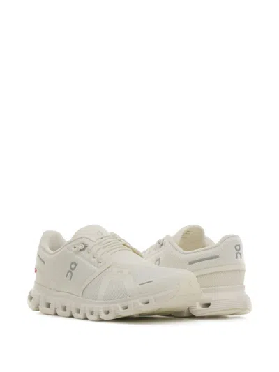 On Running Cloud 6 Sneakers With Textured Upper And Safeboard Sole In White