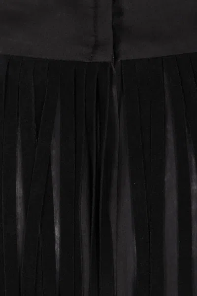 Dolce & Gabbana Silk Organza Midi Skirt In Black