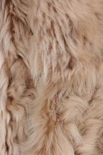 Yves Salomon Fur Coat  Woman Color Beige In Brown