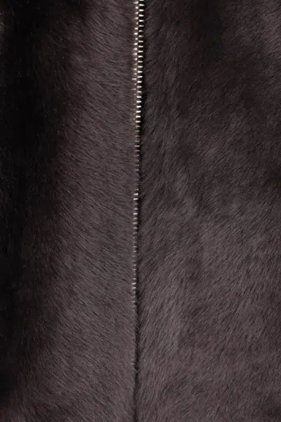 Yves Salomon Coats In Gray