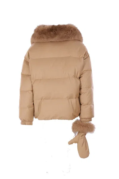 Yves Salomon Coats In Brown