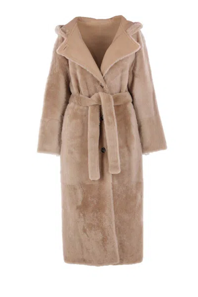 Yves Salomon Coats In Neutral