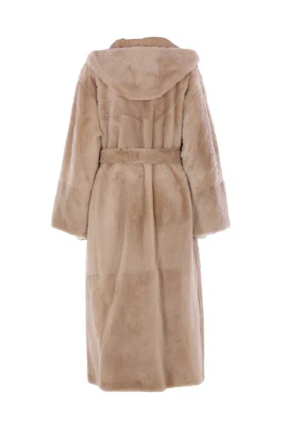 Yves Salomon Coats In Neutral