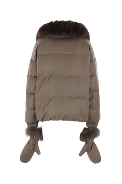 Yves Salomon Coats In Brown