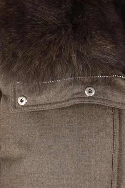 Yves Salomon Coats In Brown