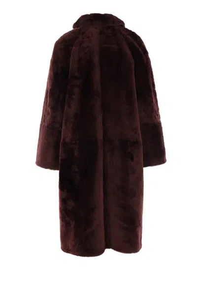 Yves Salomon Button-fastening Coat In Black