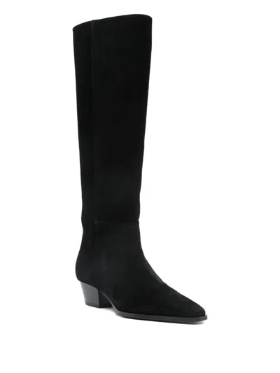 Aeyde Medea Pointed Boots In Black