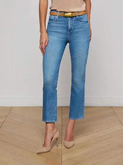 L'agence Mira Cropped Bootcut Jean In Brown
