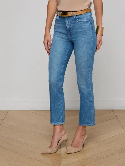 L'agence Mira Cropped Bootcut Jean In Brown