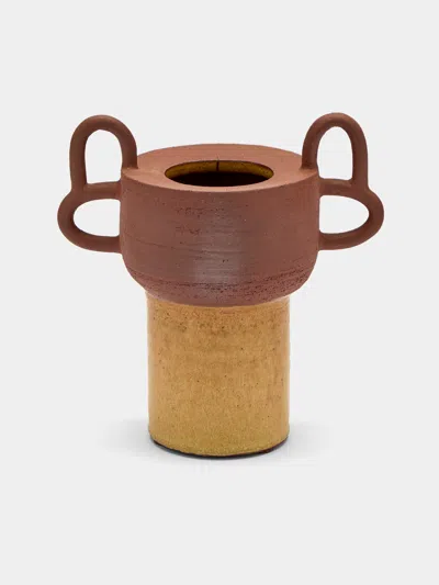 Andrea Tsang Vessel 014 Stoneware Vase (9.5in/24cm) In Brown