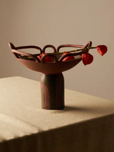 Andrea Tsang Vessel 018 Stoneware Vase (11in/28cm) In Brown