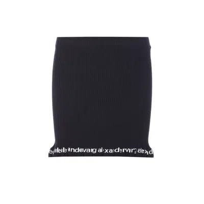 Alexander Wang Women Logo Mini Skirt In Black