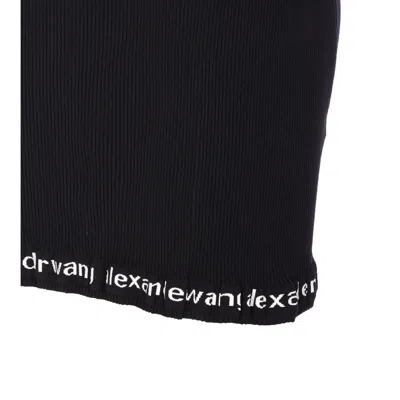 Alexander Wang Women Logo Half Zip Dress In Black