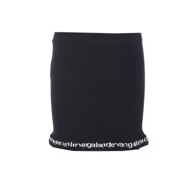 Alexander Wang Women Logo Mini Skirt In Black