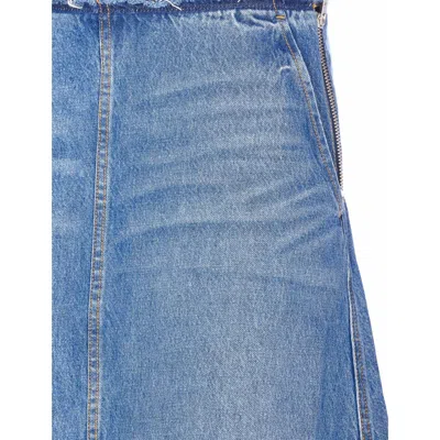 Alexander Wang Women Low Rise A Line Denim Skirt In Blue