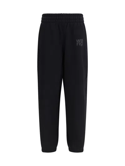 Alexander Wang Essential Terry Classic Cotton Sweatpant In Black
