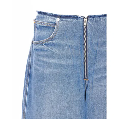 Alexander Wang Women Surge Low Rise Wide Jeans In Blue