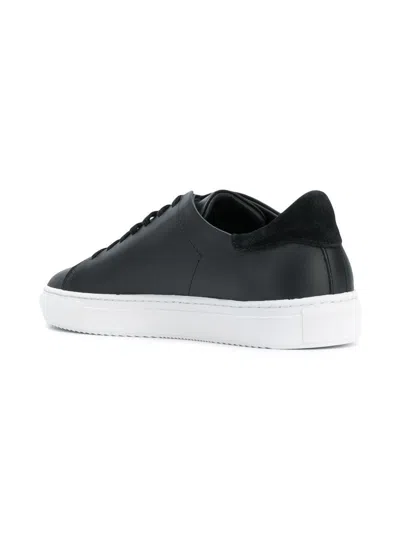 Axel Arigato 90 Clean Black Low Top Sneakers With Logo Lettering On The Side In Leather Man In Multi