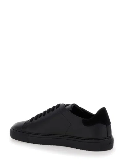 Axel Arigato Men 'clean 90' Black Low Top Sneakers With Laminated Logo In Leather Man In Multi