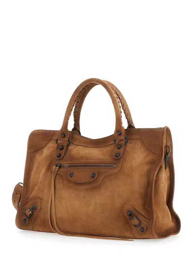 Balenciaga Women Medium Le City Handbag In Brown