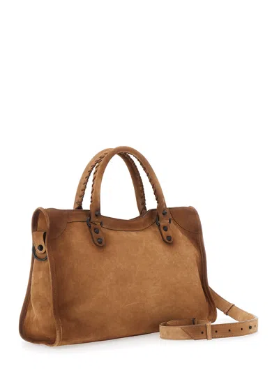 Balenciaga Women Medium Le City Handbag In Brown